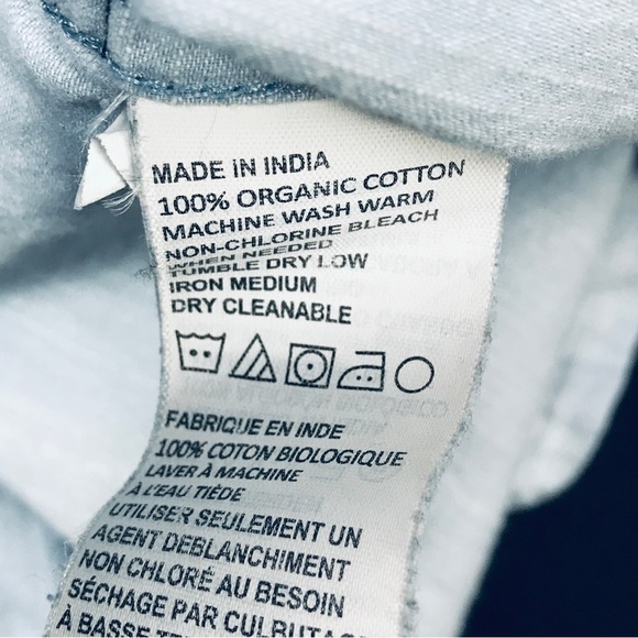 PrAna Men's Shirt "Slim Fit" Medium Blue Button Down Shirt Organic Cotton - Picture 9 of 12